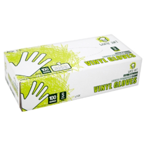 Picture of W.HAT VINYL GLOVES POWDERED SMALL 100'S
