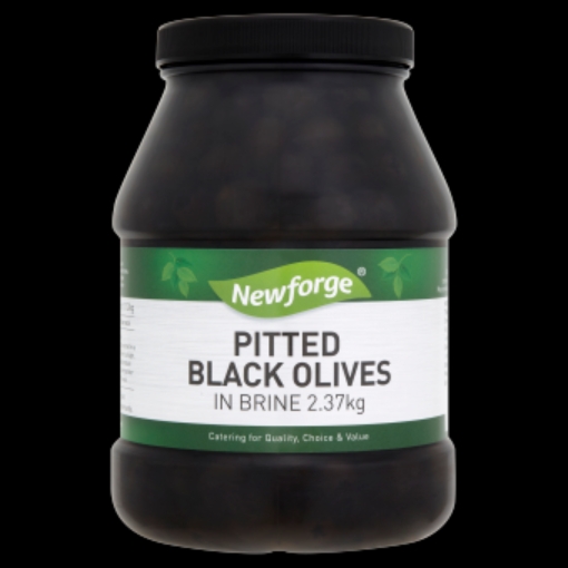 Picture of NEWFORGE OLIVES WHOLE PITTED BLACK 2.37KG