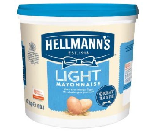 Picture of HELLMANNS MAYONNAISE LIGHT 10 LITRE