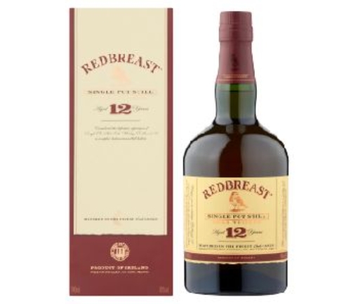 Picture of REDBREAST WHISKEY 12 YEAR  70CL 3'S