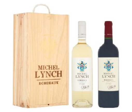 Picture of MICHEL LYNCH WOODEN TWIN PACK 75CL