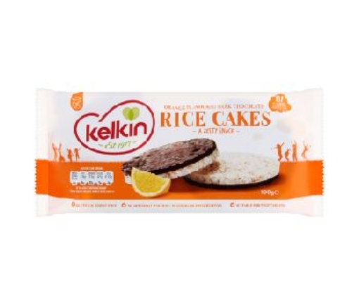 Picture of KELKIN RICE CAKES DARK CHOC ORANGE 100G